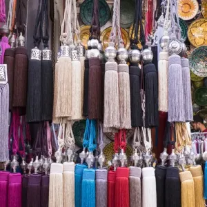 Moroccan Market Print - Curtain Tie-Backs for Sale Moroccan Market Print - Curtain Tie-Backs for Sale