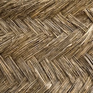 Africa, West Africa, Ghana, Yendi. Close-up shot of woven thatch