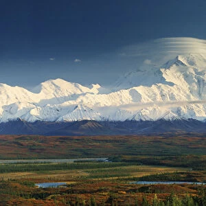 AKS-6 Denali (Mount McKinley) and autumn foliage, Denali National Park, Alaska