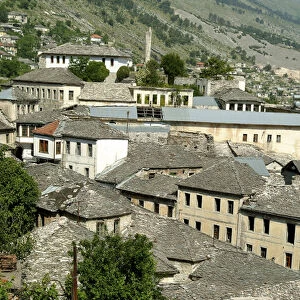 Albania, Gjirokaster, view of the town