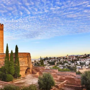 Alhambra Morning Sky Print Alhambra Morning Sky Print