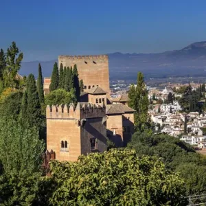 Alhambra Castle Tower Walls Print Alhambra Castle Tower Walls Print