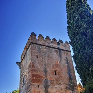 Alhambra Castle Tower Walls Granada Andalusia Spain
