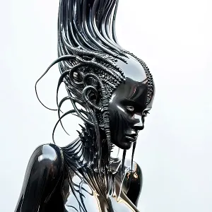Alien woman covered in ferrofluid. &copy;Jim Zuckerman / Jaynes Gallery / DanitaDelimont.com