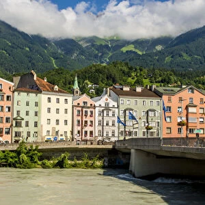 Alte Innsbruck or Old Inn Bridge over the Danube River, Old Town, Innsbruck, Tyrol
