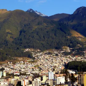 Americas, South America, Ecuador, Quito. At over 9, 000 feet in elevation, the capitol of Ecuador