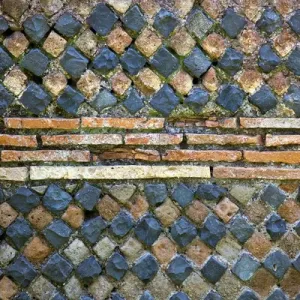 Ancient Roman Stone Wall Print, Ostia Antica Ruins, Rome Italy Ancient Roman Stone Wall Print, Ostia Antica Ruins, Rome Italy