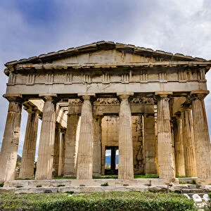 Ancient Temple of Hephaestus. Columns Agora Marketplace, Athens, Greece