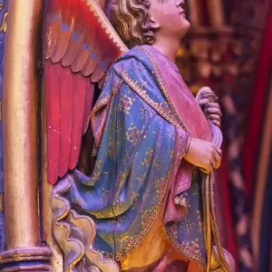 Angel Wood Carving Print of Sainte Chapelle Cathedral in Paris, France Angel Wood Carving Print of Sainte Chapelle Cathedral in Paris, France