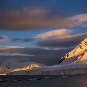 Antarctic Peninsula, Antarctica, Damoy Point. Landscape with mountain