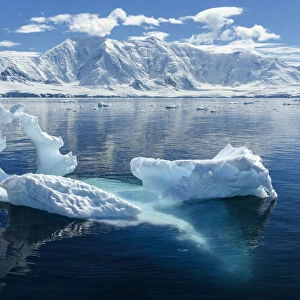 Antarctica, Antarctic Peninsula, Damoy Point. Glacial ice, mountains
