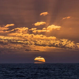 Antarctica, Drake Passage. Sunset and seascape