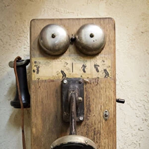 Antique telephone, Tucumcari, New Mexico, United States