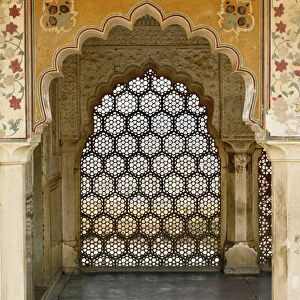 Architectural details, Amber Fort, Jaipur, India