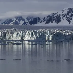 Arctic Ocean, Norway, Svalbard. Glacier and ocean Arctic Ocean, Norway, Svalbard. Glacier and ocean
