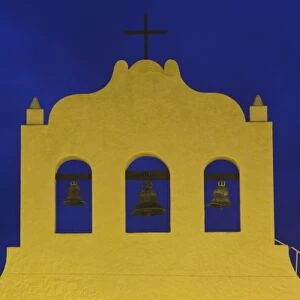 Argentina, Salta Province, Cachi. Iglesia San Jose (b. 1796), evening