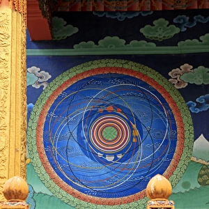 Asia, Bhutan, Punakha. The Cosmic Mandala at Punakha Dzong