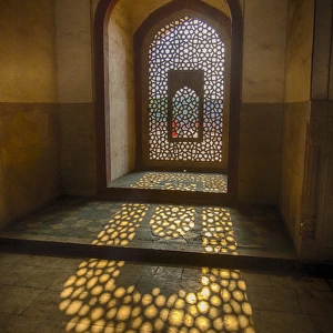 Asia. India. Interior view of Humayuns Tomb in New Dehli