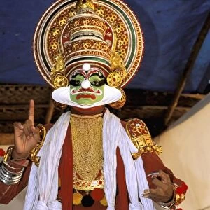 Asia, India, Kerala, Vininjam. Kathakali dancer