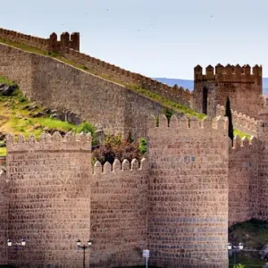 Avila Ancient Medieval City Walls Castle Print, 16th Century Spain Avila Ancient Medieval City Walls Castle Print, 16th Century Spain