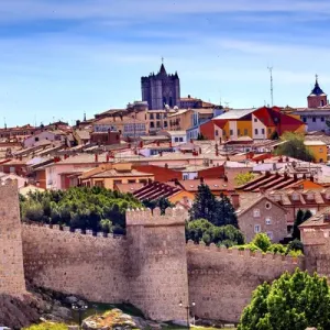 Avila Ancient Medieval City Walls Castle Swallows Castile Spain Print Avila Ancient Medieval City Walls Castle Swallows Castile Spain Print