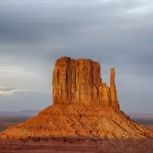 AZ, Monument Valley, West Mitten and storm clouds AZ, Monument Valley, West Mitten and storm clouds