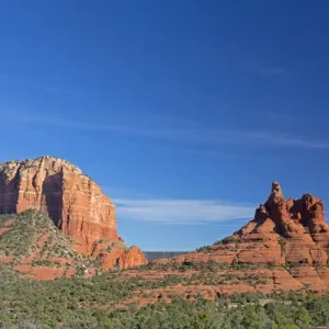 AZ, Sedona, Red Rock Country, Courthouse Butte and Bell Rock AZ, Sedona, Red Rock Country, Courthouse Butte and Bell Rock