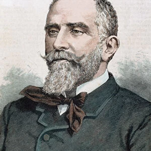 AZCARATE MENENDEZ, Gumersindo (1840-1917). Spanish politician and sociologist. Engraving