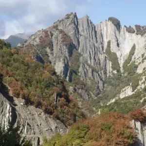 Azerbaijan Sheki Cliffside Print