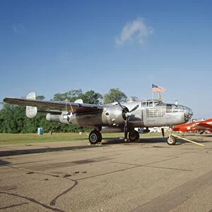 B-25 Miss Mitchell on a ramp at Fleming Field in St. Paul, Minnesota