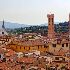 Badia Florentina Bargello Palace Basilica of Santa Croce Terra Cotta Rooftops