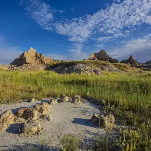 Badlands formations n Badlands National Park, South Dakota, USA