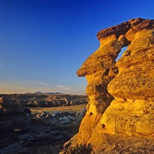 The badlands of Writing on Stone Provincial Partk in Alberta, Canada