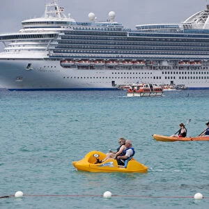 Bahamas, Eleuthera, Princess Cays, Crown Princes, cruise ship, paddleboat, kayak, tender