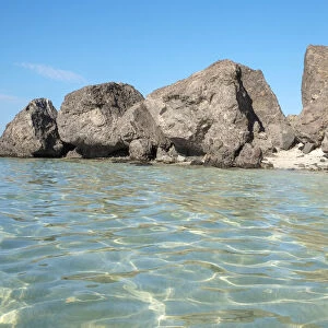 Baja California, Mexico. Sea of Cortez. Large rocks on the shore