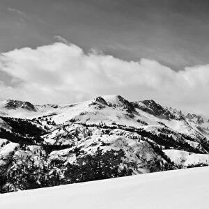 Banner and Ritter Peaks in winter, Ansel Adams Wilderness, Sierra Nevada Mountains