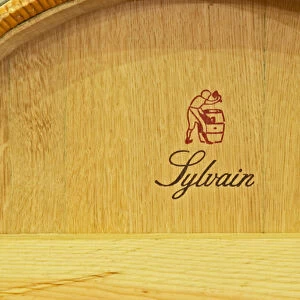 Barriques made by Tonnellerie Sylvain cooperage in the wine cellar - Chateau Grand Mayne