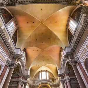 Basilica of Saint Mary Angels and Martyrs, Rome, Italy. Church designed by Michelangelo