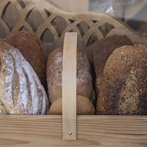 Basket of breads was found sitting on a bench outside a bakery in Glastonbury, England