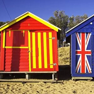 Bathing Boxes, Middle Brighton Beach, Port Phillip Bay, Melbourne, Victoria, Australia
