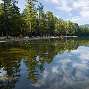 The beach area at White Lake State Park in Tamworth, New Hampshire