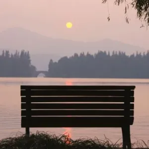West Lake Bench Print West Lake Bench Print