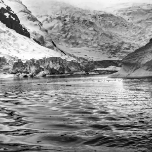 Black and white glacier, Paradise Bay, Skontorp Cove, Antarctica