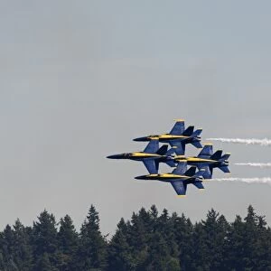 The Blue Angels, performing at SEAFAIR F / A-18 Hornet aircraft, Seattle, WA