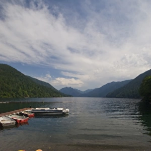 Boats For Rent at Fairholm, Lake Crescent, Olympic National Park, Washington, US