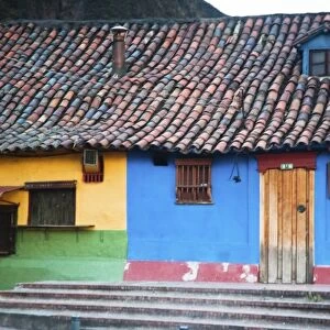 Bogota, Colombia. A colorful house in downtown Bogota