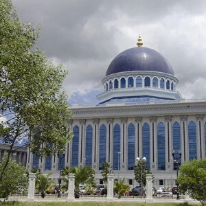 Borneo, Brunei. Capital city of Bandar Seri Begawan, legislative assembly building
