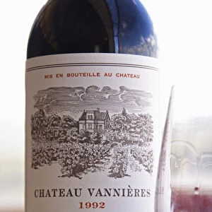 Bottle and glass of Ch Vannieres 1992 Chateau Vannieres (Vannieres) La Cadiere (Cadiere)