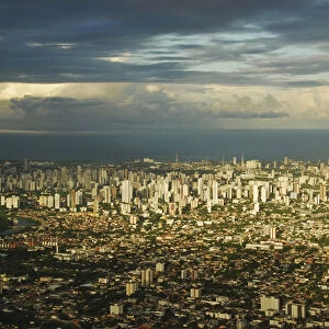 Brazil, Pernambuco, Recife, citiscape from the airplane