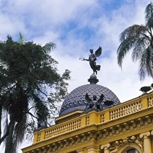 Brazil, Petropolis, The Imperial City, statues atop the Municipal Chamber of Petropolis
